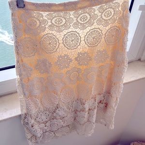 Solitaire White crochet skirt